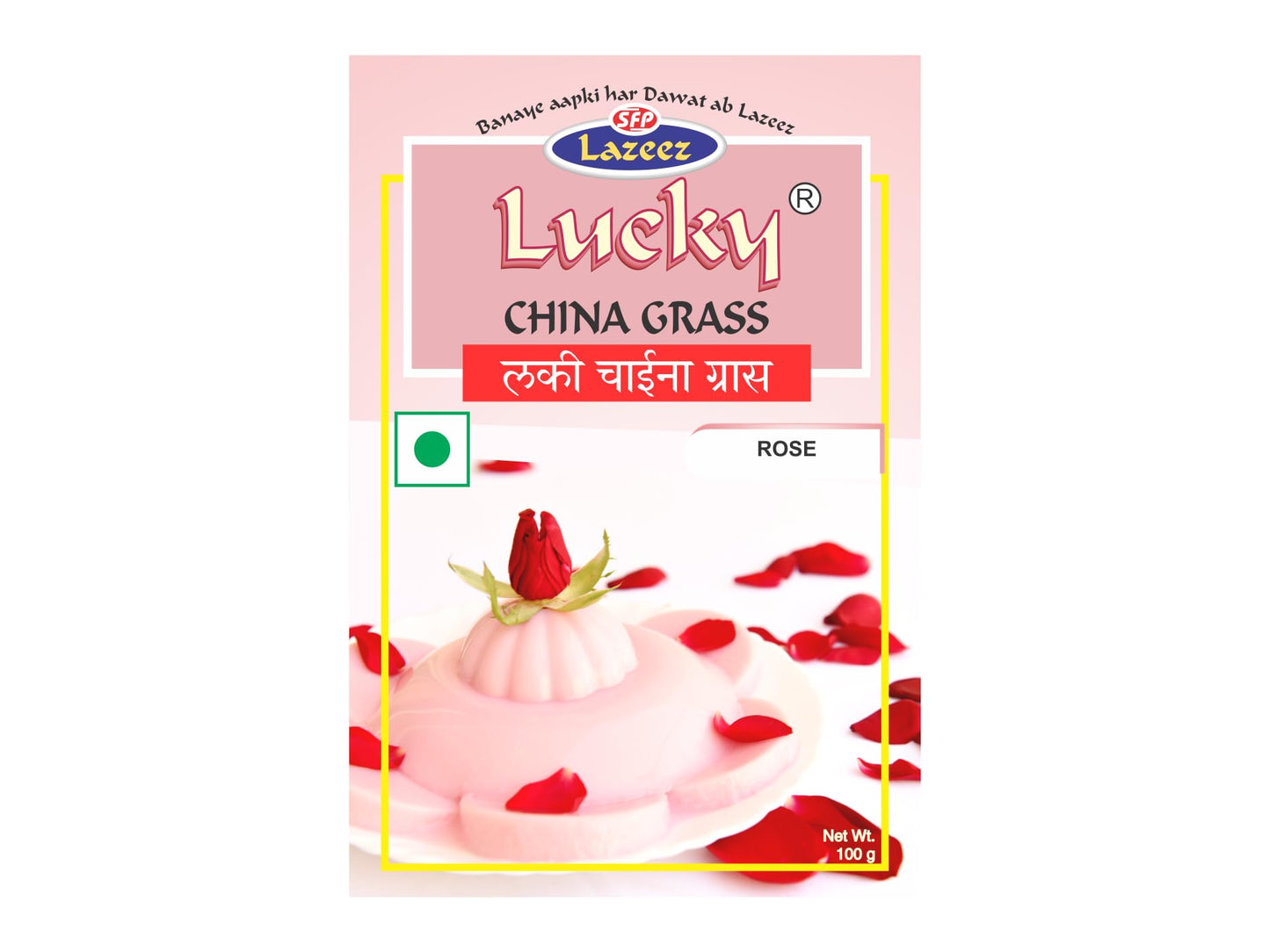 Lucky China Grass (Rose Flavor 100 Gm)[Pack Of 5]