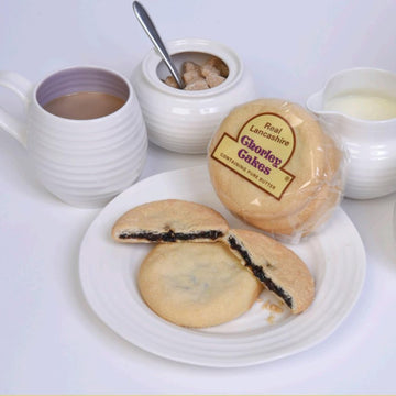 Real Lancashire Chorley Cake - 4 Cakes (Pack of 1) | British Snacks Made with Pure Butter & Dried Currants | Traditional & Delic