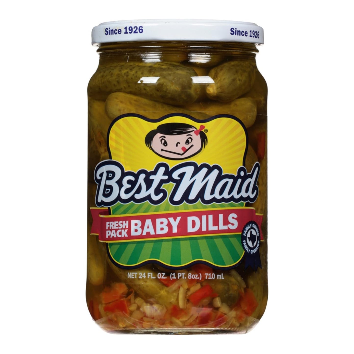 Best Maid Products 24 oz Glass Jars - Dill, Kosher, Garlic Bites, Habanero Chips & Hot Pickles - 4 Pack