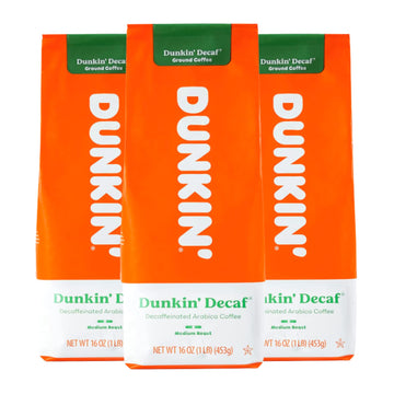 Dunkin Donuts Coffee Decaf 16 Oz Bag, Pack Of 3