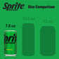 Sprite Zero Sugar Diet Soda, Lemon Lime, 7.5 fl oz, Pack of 10, Clear