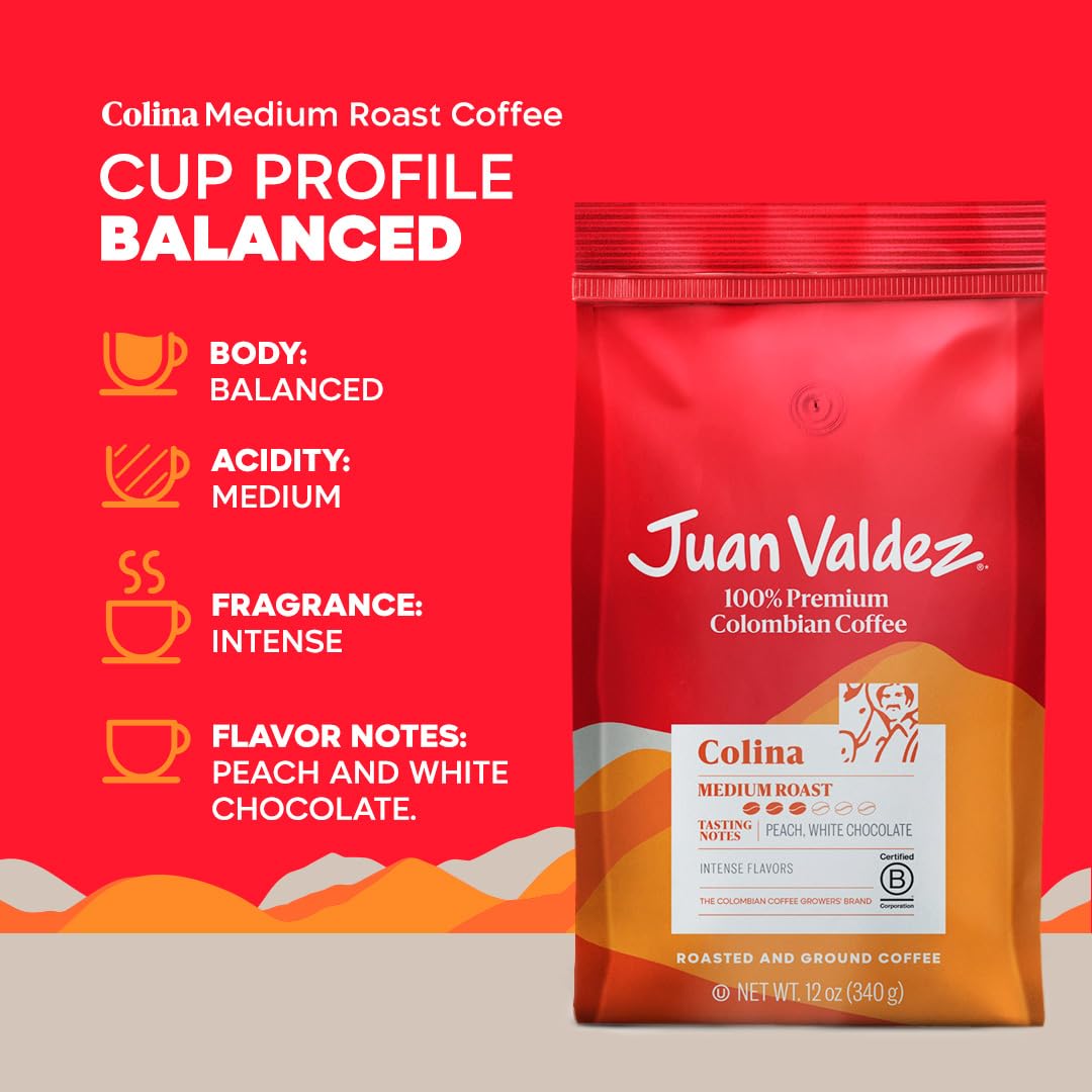 Juan Valdez Premium Colombian Coffee, Colina, 12-Ounce