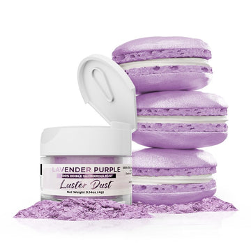 Luster Dust - Lavender Purple (4g 1x Jar) | Edible Vegan Dust & Paint for Cake Decorating, Ice Cream, Desserts, Cocktails and Be
