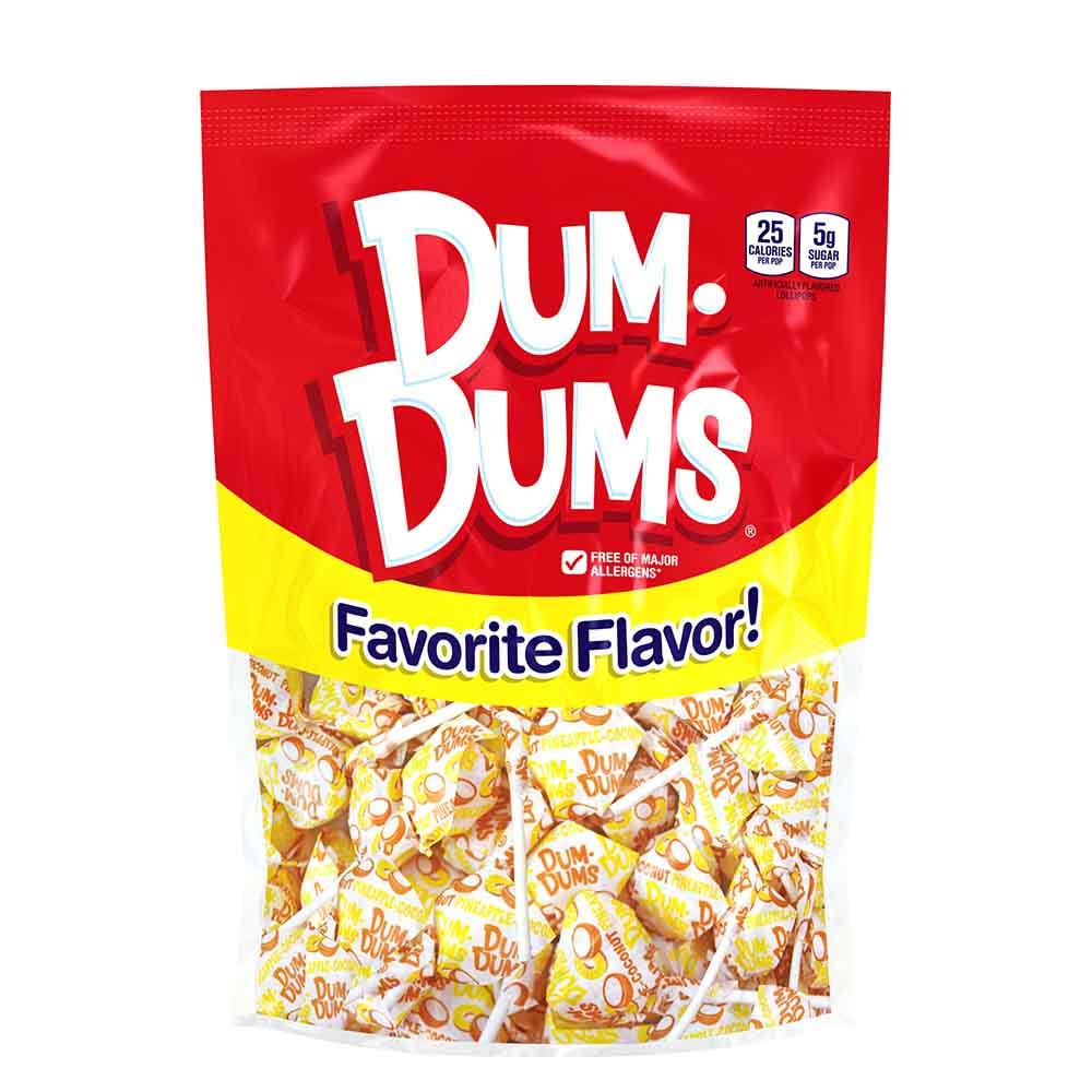 Dum Dums Pineapple Coconut 1-50 Ct Bag