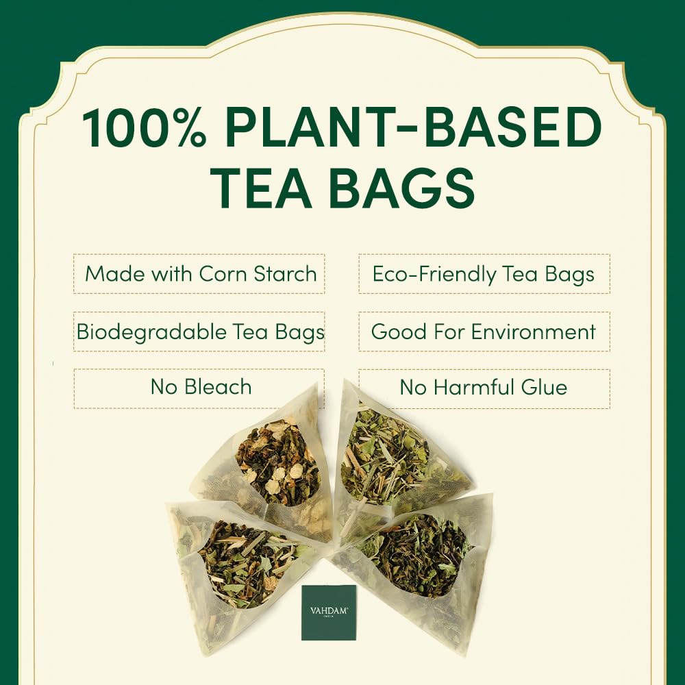 Vahdam, Assorted Chai Tea Bags Sampler (5 Flavors, 20 Ecofriendly Pyramid Tea Bags) I Gift Ideas For Women & Men | Masala Chai Tea Varieties From India | Gluten Free & Non Gmo | Gifts For Him/Her