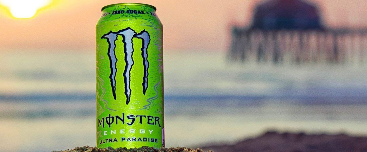 Monster Energy Ultra Zero Sugar Energy Drinks, 16 Fl Oz, Pack of 6, Ultra Paradise Flavor