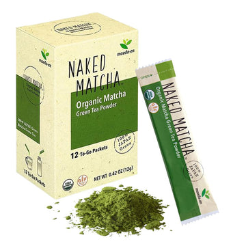 MAEDA-EN NAKED MATCHA Organic Matcha Green Tea Powder 12 Packets Smoothie Latte Hot Iced Drink Japanese Origin Green Tea Individ