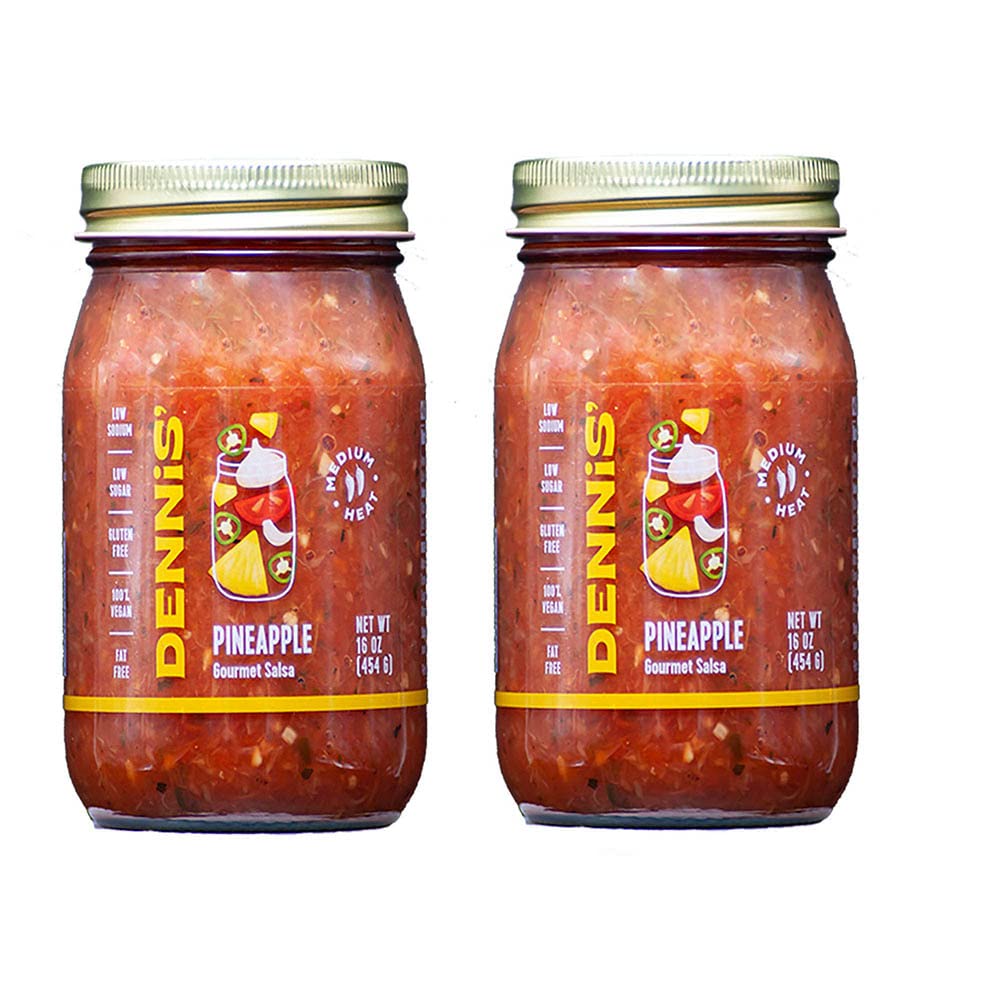 All-Natural Pineapple Salsa by Dennis Gourmet | A Fresh, Hearty Restaurant Salsa that is Low Sugar, Low Cal, Low Carb, Low Sodiu