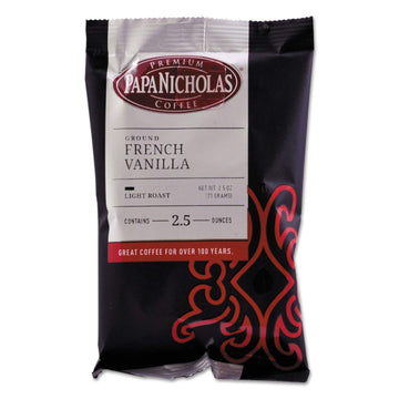 Papanicholas Coffee Premium Coffee, French Vanilla, 18/Carton