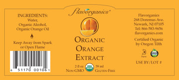 Flavorganics Organic Orange Extract, 2 Ounce (2 Pack)
