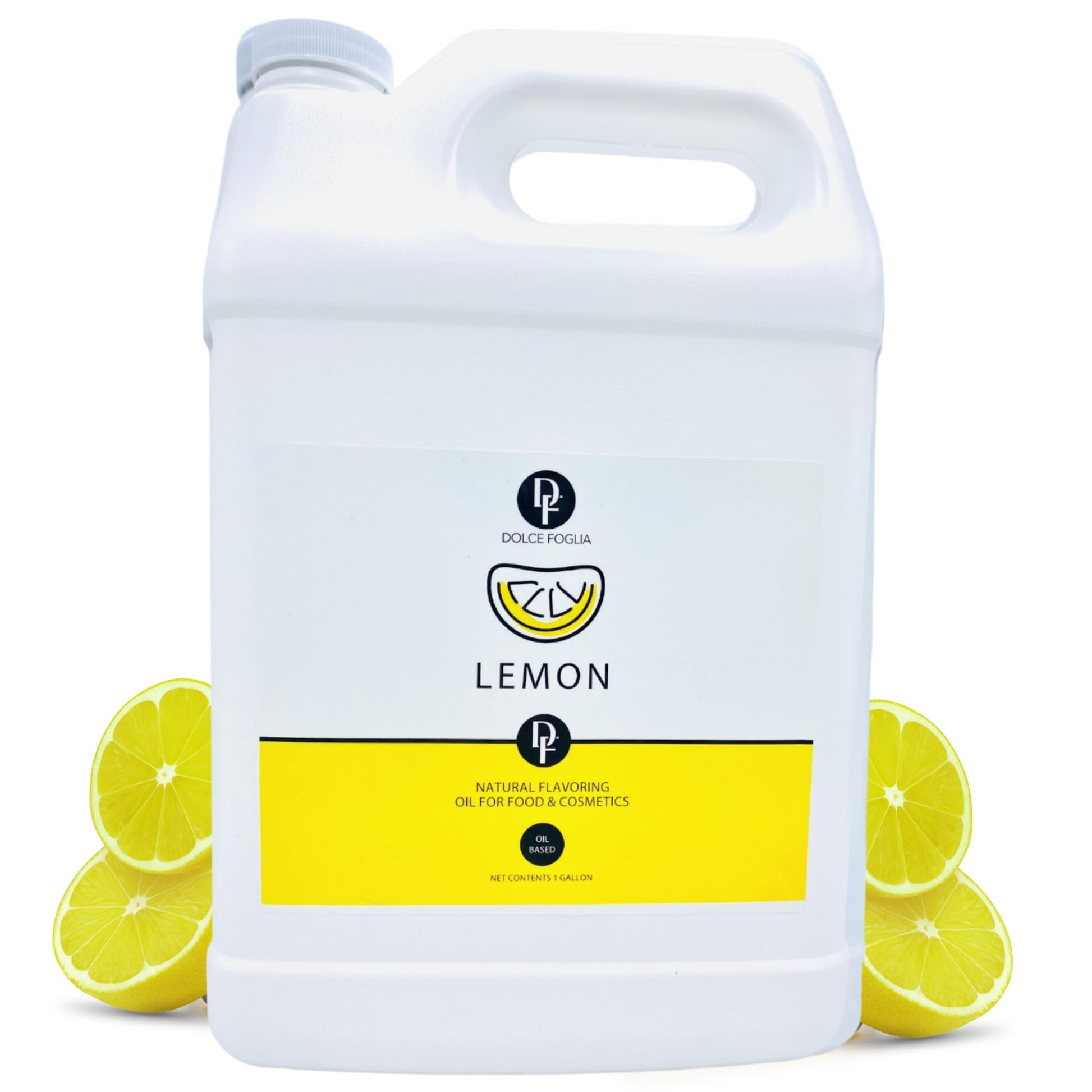 Dolce Flav Natural Lemon Extract - 1 Gallon Oil-Soluble Kosher  Sugar-Free  Concentrated Fresh Citrus Lemon Flavor For Baking  Chocolates & Desserts