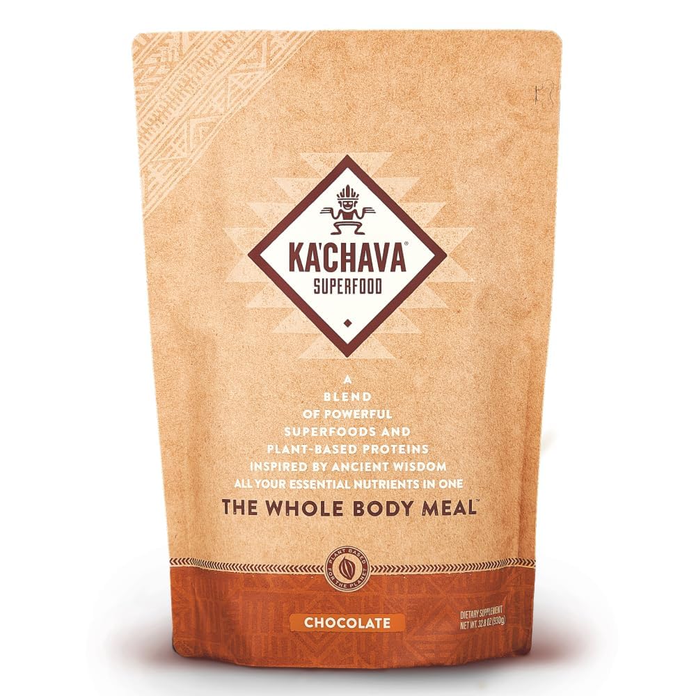 KaChava All-In-One Nutrition Shake Blend, 85+ Superfoods & Nutrients, Meal Replacement, Greens Plant-Based Superfood Powder Prot