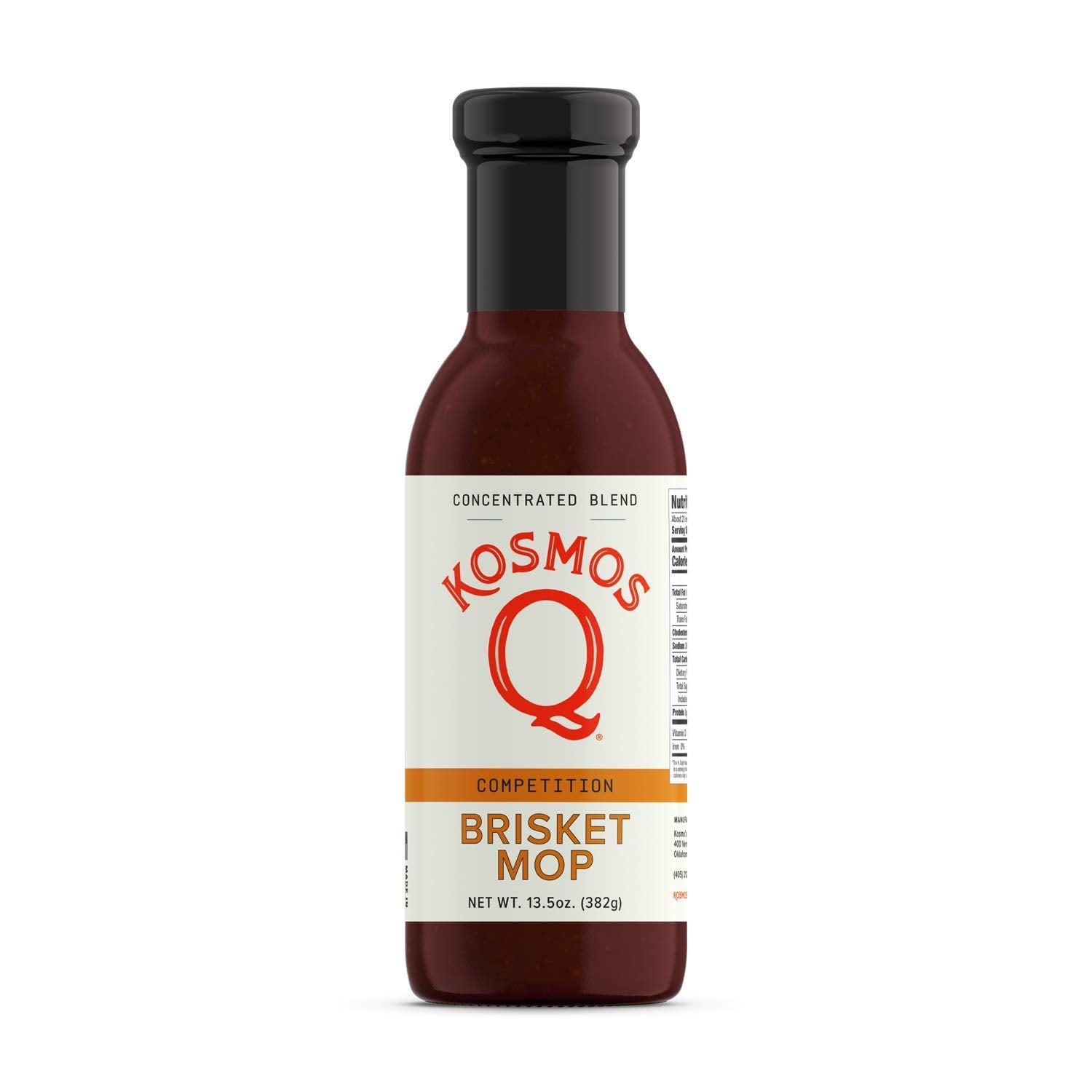 Kosmos Q Brisket Mop, Sweet & Savory Marinade, Gluten Free, 13.5 Oz Bottle
