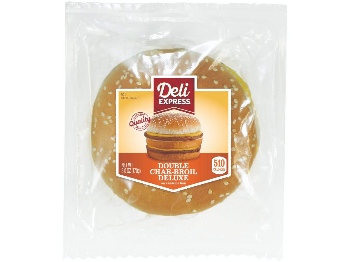 Deli Express Double Charbroil Deluxe Sandwich, 6 Ounce -- 8 per case.