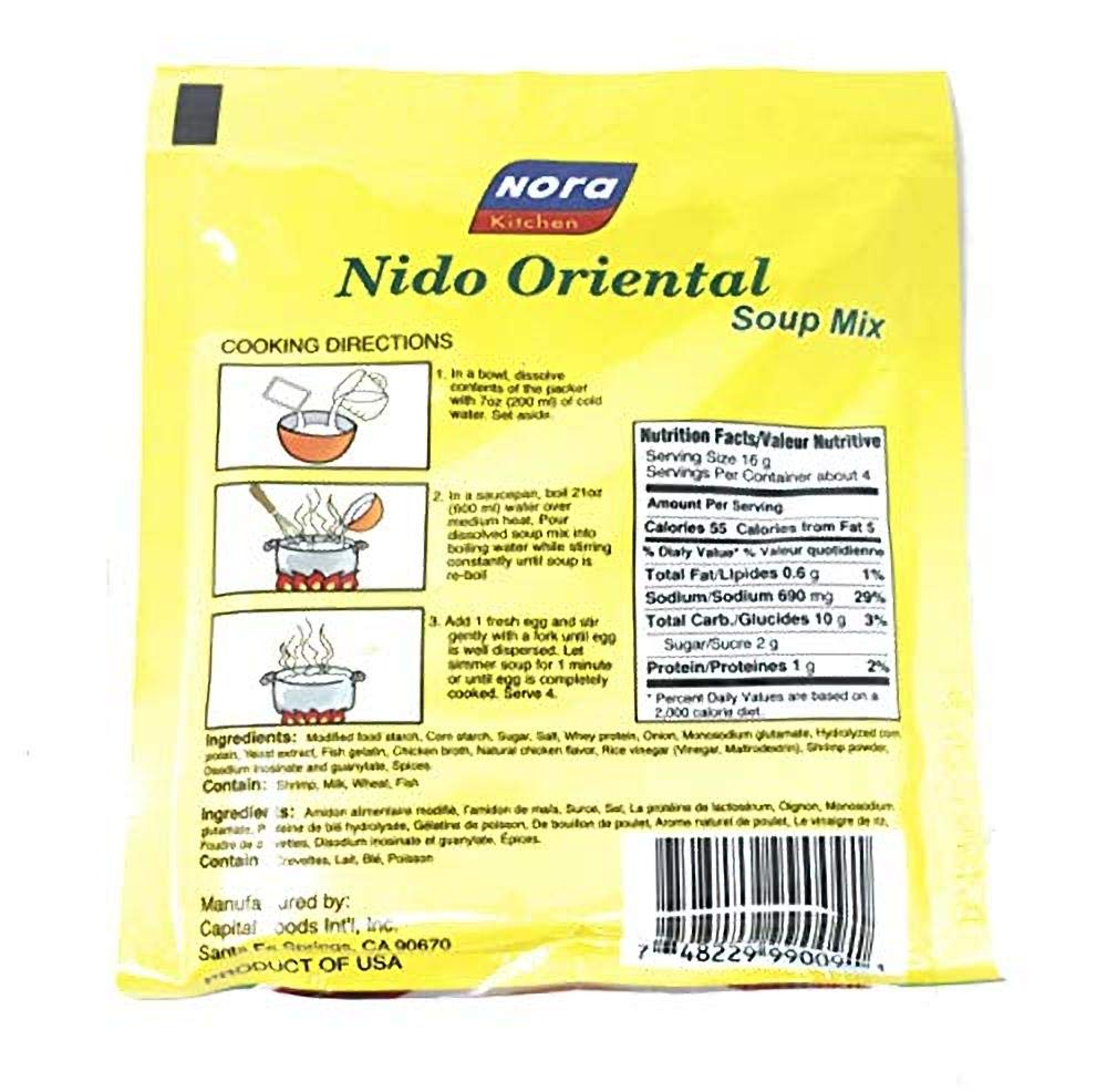 Nora Kitchen - Chinese Style Nido Oriental Soup Mix, 2.18Oz (62G) 6 Pack
