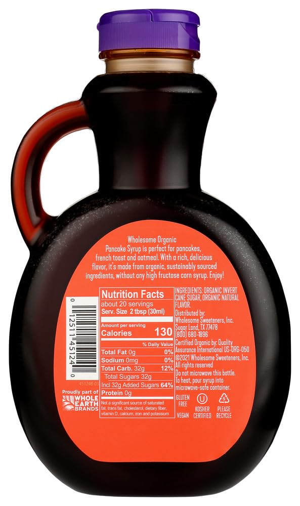 Wholesome Sweeteners, Inc., Organic Pancakes Syrup, Original Thick And Rich (Pack Of 3)