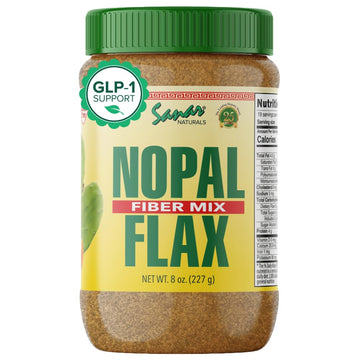 Sanar Naturals Nopal Flax Seed  8 oz - Fiber dietary product  Omega-3  Protein - GLP-1 Support - Weight Management  Diet Support  Non-GMO  Vegan  Gluten Free