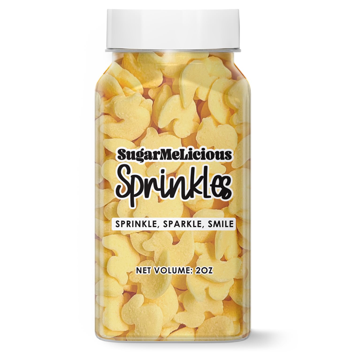 SugarMeLicious Baby Duck Candy Quin Sprinkles for Birthday Cakes, Cupcakes, Cookies & Desserts, (Ducks, 2oz)