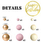 Pink Cake Toppers Pink Gold Cake Decorations For Women Birthday Boho Wedding Pink Cake Decor Birthday Cake Decoration (Pink)