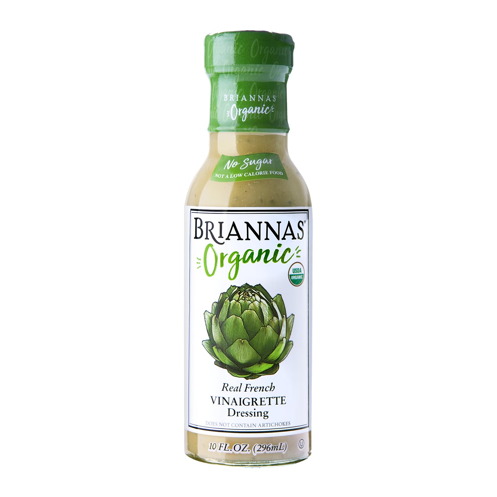 BRIANNAS Organic Real French Vinaigrette Dressing, Sugar-Free, 10 Fl Oz