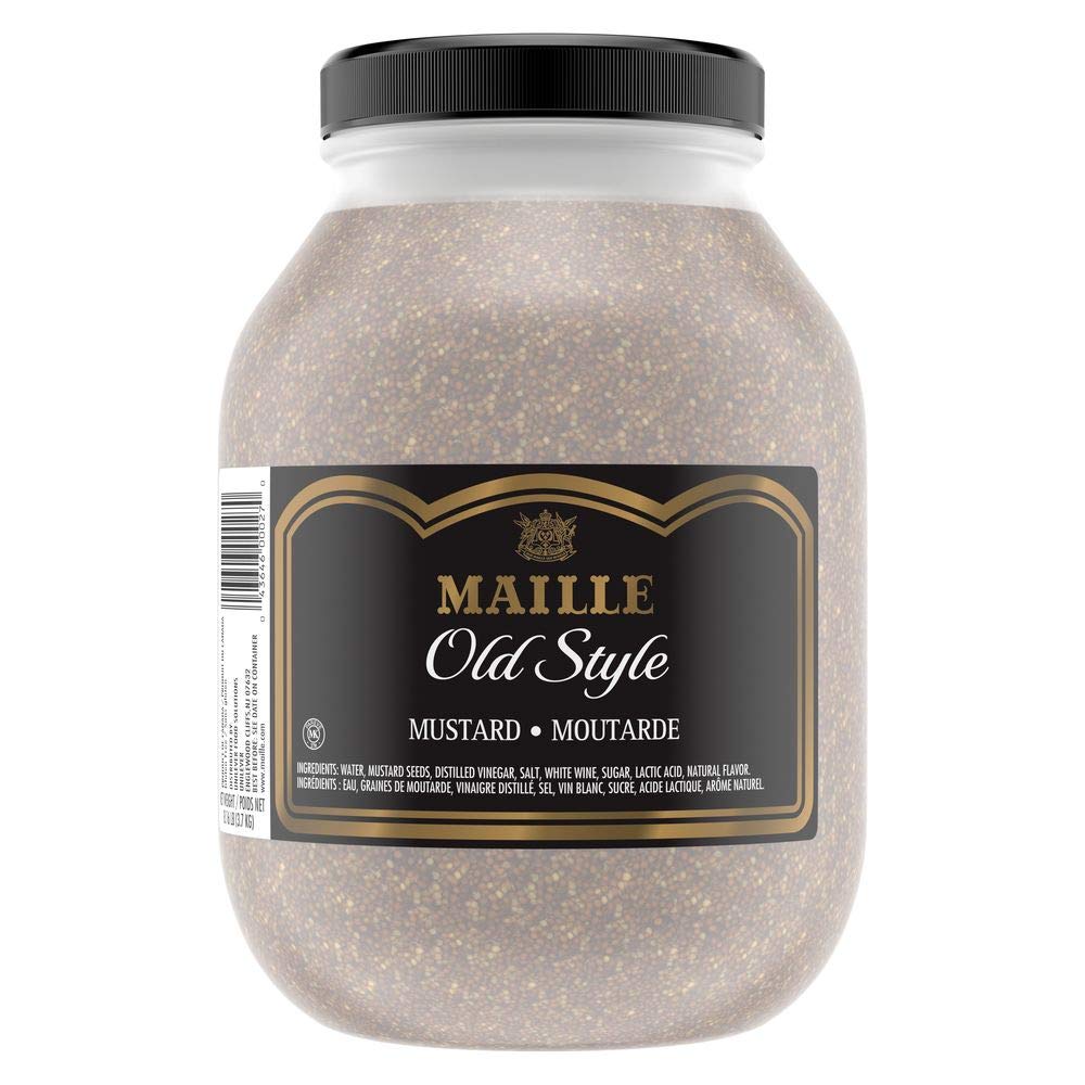 Maille Old Style Whole Grain Stone Ground Mustard, Premium Quality, for Marinades, Sauce and Dressing Jar, Gluten Free, 8.16 Lbs