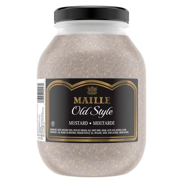 Maille Old Style Whole Grain Stone Ground Mustard, Premium Quality, for Marinades, Sauce and Dressing Jar, Gluten Free, 8.16 Lbs