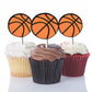 Janou Basketball Sports Cupcake Toppers Cake Picks Decoration Birthday Baby Shower Wedding Party Suppliers Pack 20Pcs