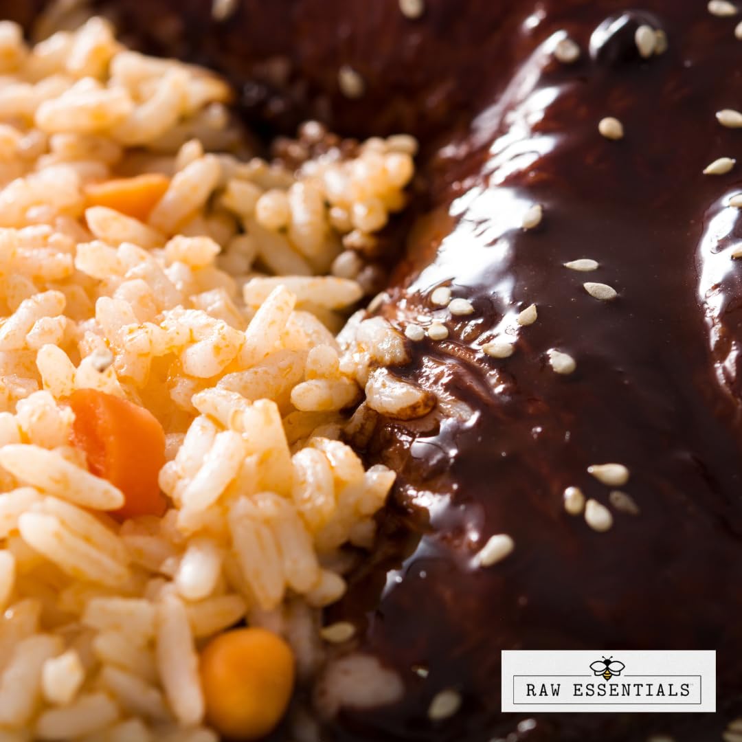 Raw Essentials Mexican Mole Seasoning - Savory & Sweet, 9 Ounce Bottle, Ideal for Sauces & Marinades, Brown