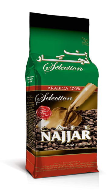 Caf   Najjar, Turkish Coffee With Cardamom, 450 Gr, 100% Arabica Coffee Beans, Ground Coffee, Dark Roast, Lebanese Coffee, Arabi
