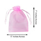 100 Pack 5X7 Inch Mini Sheer Drawstring Organza Transparent Bags Jewelry Sack Pouches For Wedding, Party Decorations, Arts  Craf