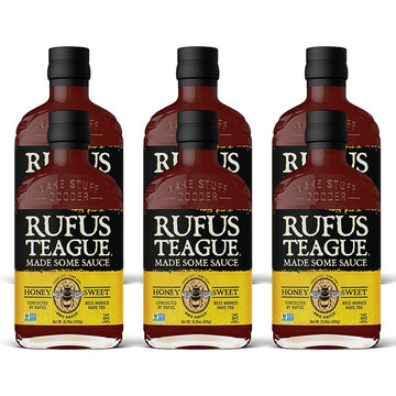 Rufus Teague - Honey Sweet BBQ Sauce - Premium Barbecue Sauce - 15.25 oz. Bottles - 6 Pack