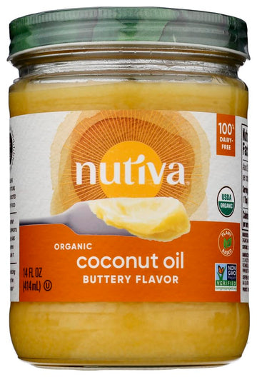 Nutiva, Organic Coconut Oil, Buttery Flavor, 14 Fl Oz Pack Of 2