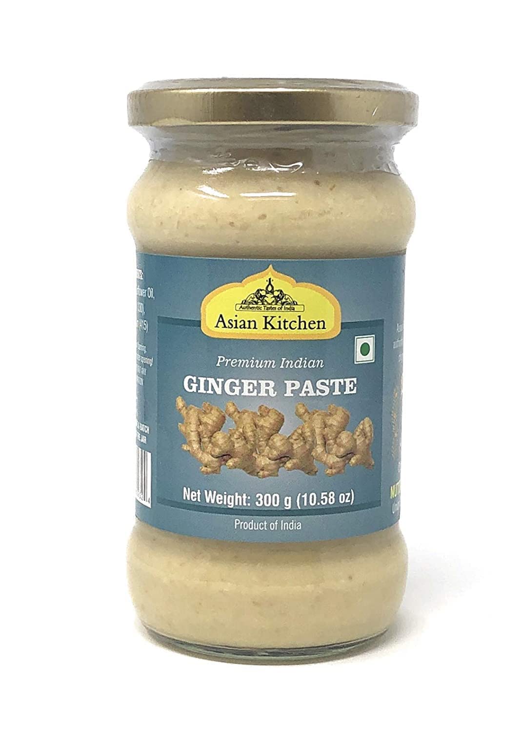 Asian Kitchen Ginger Cooking Paste 10.5Oz (300G) Glass Jar ~ Vegan | Gluten Free | Non-Gmo | No Colors | Indian Origin