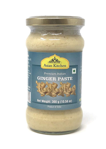 Asian Kitchen Ginger Cooking Paste 10.5Oz (300G) Glass Jar ~ Vegan | Gluten Free | Non-Gmo | No Colors | Indian Origin