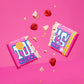 Tonys Chocolonely Belgian White Chocolate Raspberry Candy Bar With Popping Candy, Chocolate Bar for Snacks, Party Favors, Gifts,