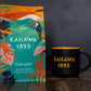 KAHAWA 1893 Whole Coffee Beans Ethiopian Blend Medium Roast 12oz (Pack of 2) - Sun Dried, Tasting Notes: Caramel, Berries, Floral