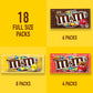 M&MS Peanut, Peanut Butter & Milk Chocolate Variety Pack, Full Size Assortment, 30.58 oz, 18 ct