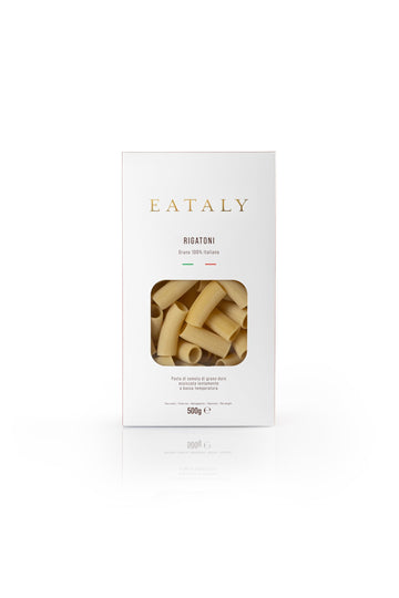 Eataly Italian Rigatoni Pasta Noodles - 500G (17 Oz.) Box -Authentic Duflavor Blend Semolina Wheat - Made In Italy- Dried Pasta For Gourmet Dining  1 Pack
