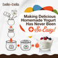 Belle + Bella Non-Dairy Vegan Yogurt Starter - Gluten Free, No Added Sugar, Non Gmo - Makes 4 Quarts Vegan Yogurt - 2 Billion Live Cultures - Mix With Any Dairy Free Or Dairy Milk - 1 Box