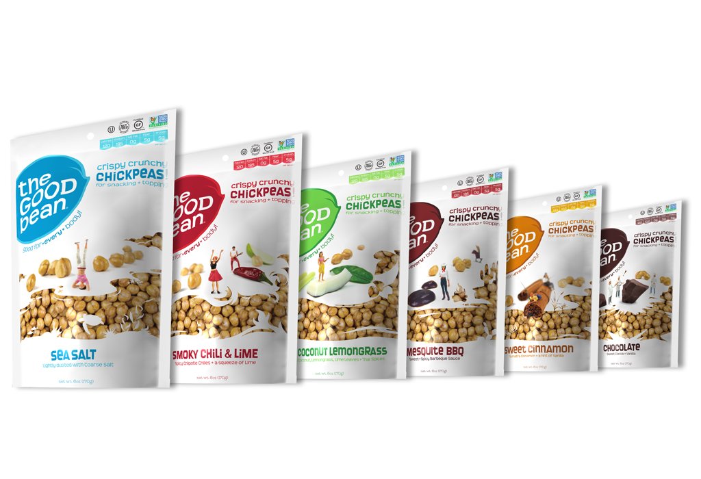 The Good Bean Crunchy Chickpeas, Sea Salt, 6 Ounce - Gluten Free