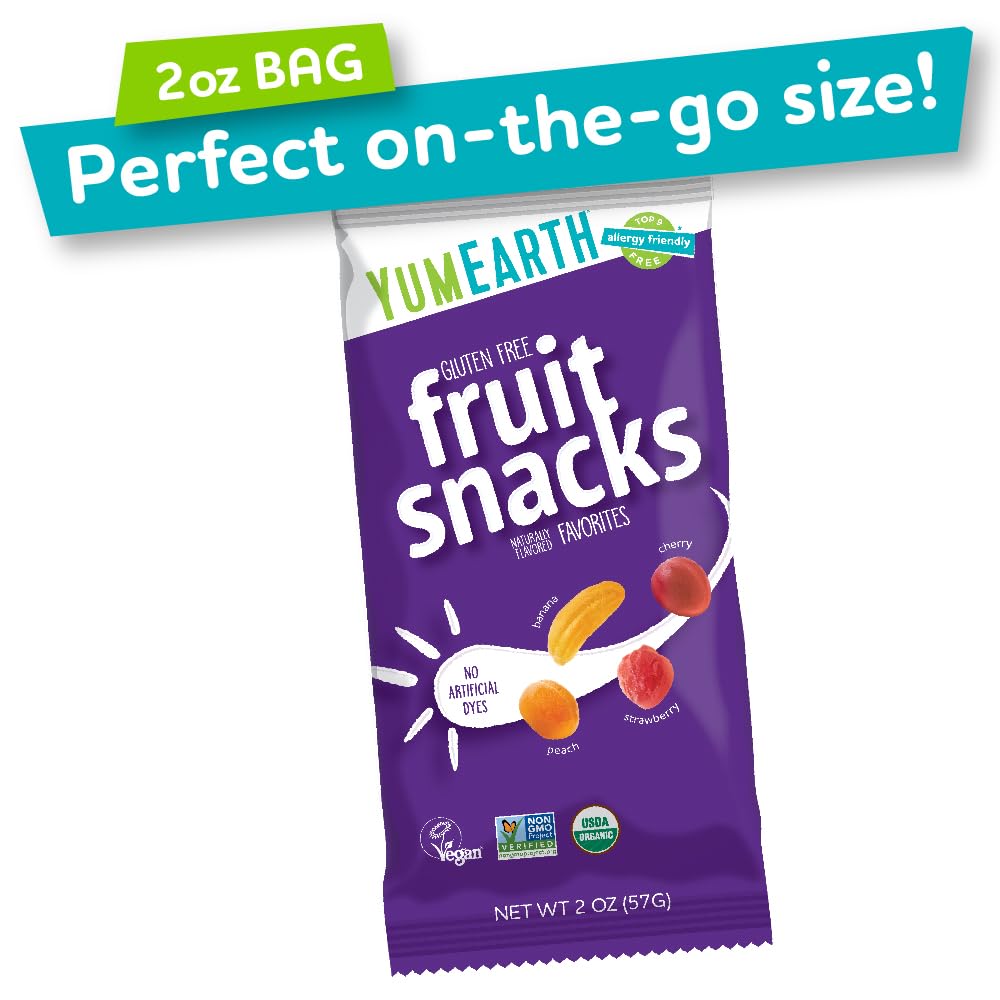 Yumearth Organics - Organic Fruit Snack - 4 Flavors - Case of 12 - 2 oz.(D0102HXW8V8.)