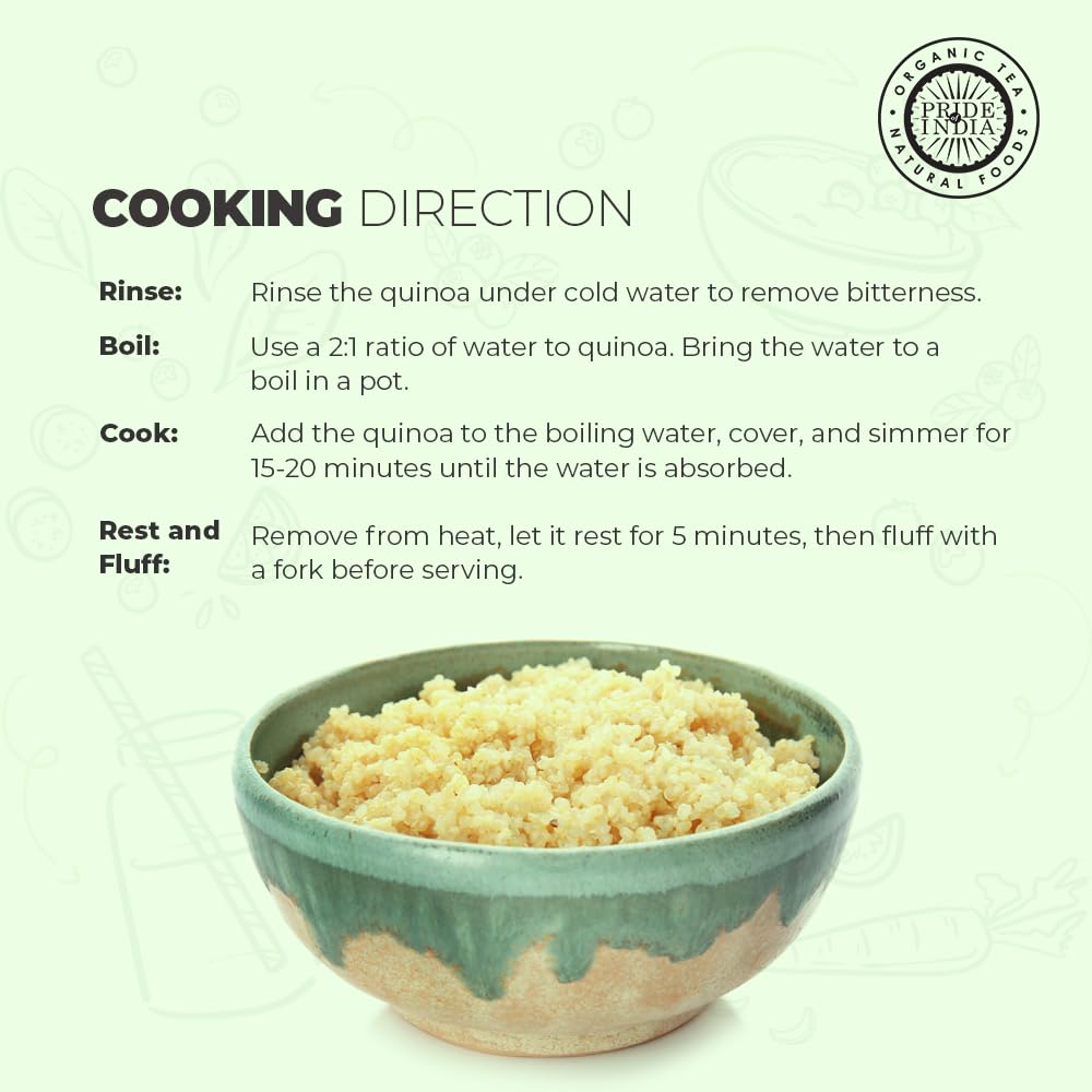 Pride Of India - Natural White Royal Quinoa - 100% Bolivian Superior Grade Protein Rich Whole Grain(D0102Hp6Bg7.)