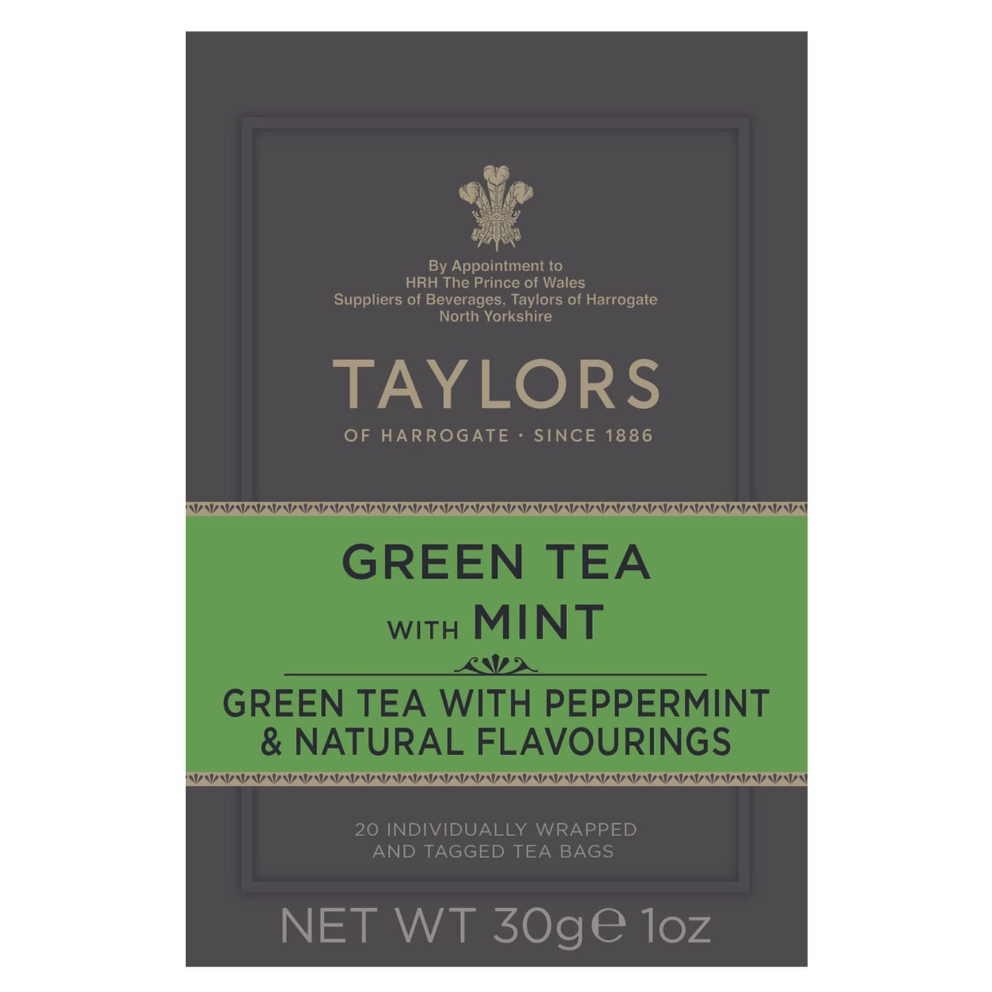 Taylors Of Harrogate Green Tea With Mint, 20 Teabags (Pack Of 6)