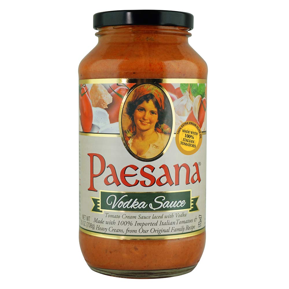 Paesana Traditional spirit-inspired flavor Pasta Sauce, Gluten Free, 100% Imported Italian Tomatoes, 25 oz (2 Pack)