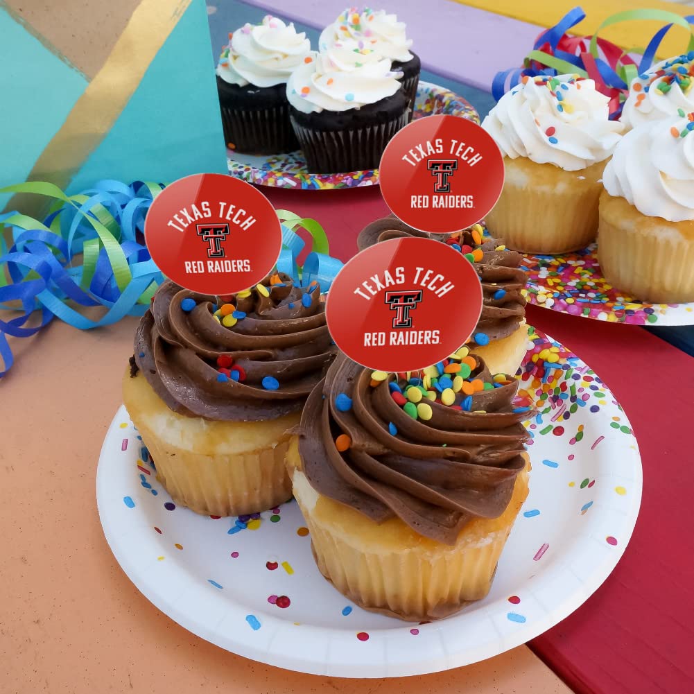 GRAPHICS & MORE Texas Tech University Official Logo Cupcake Picks Toppers Decoration Set of 6