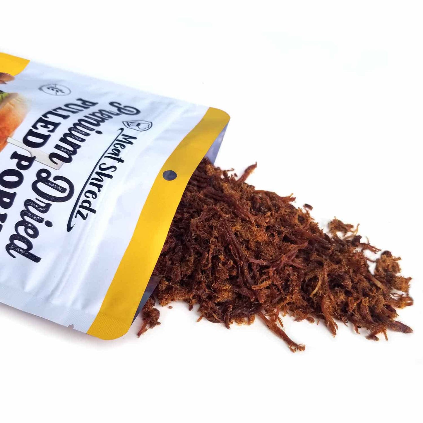 Meat Shredz - Enhanced Dried Pulled Pork (Carolina Bbq - Sweet Mustard, 4 Pack) | Gluten Free | High Protein & Low Sugar | Bacon Bits | Dehydrated Backpacking & Camping Food | Shredded, Dried Jerky Chew Snack