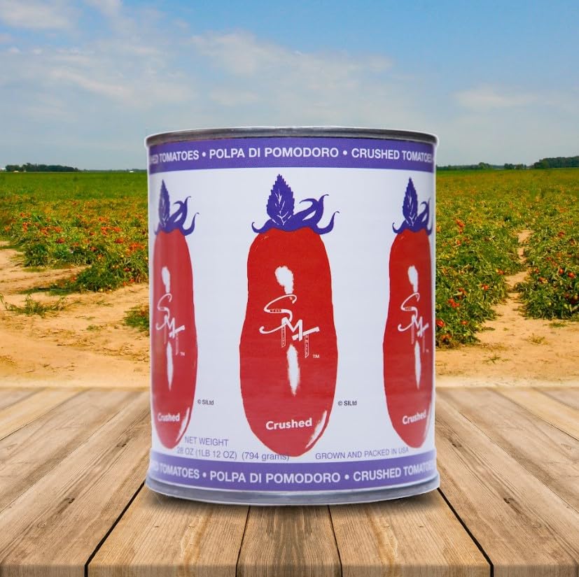 Smt San Merican Crushed Canned Tomatoes - 28 Ounce (Pack Of 6) - Usa Grown