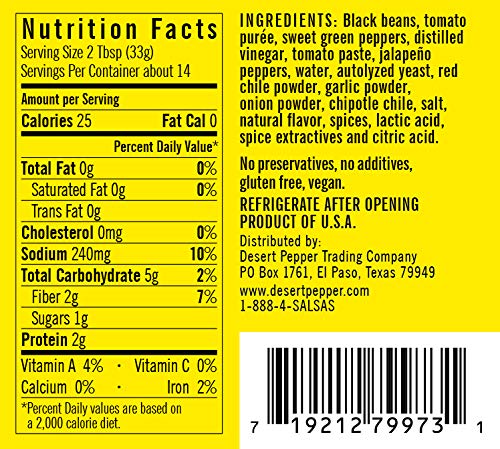 Desert Pepper Spicy Black Bean Dip (16 Ounces, 1)