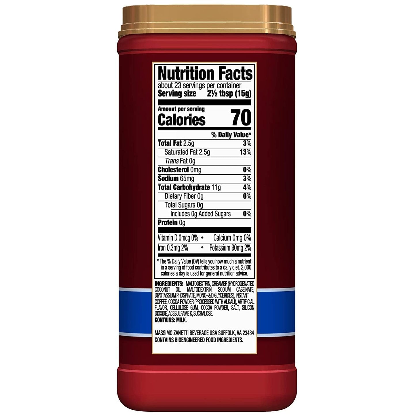 Hills Bros Sugar-Free French Vanilla, (Pack Of 6)