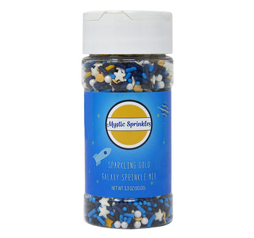 Mystic Sprinkles Sprinkle Mixes (Sparkling Gold Galaxy Sprinkle Mix 3.3Oz)